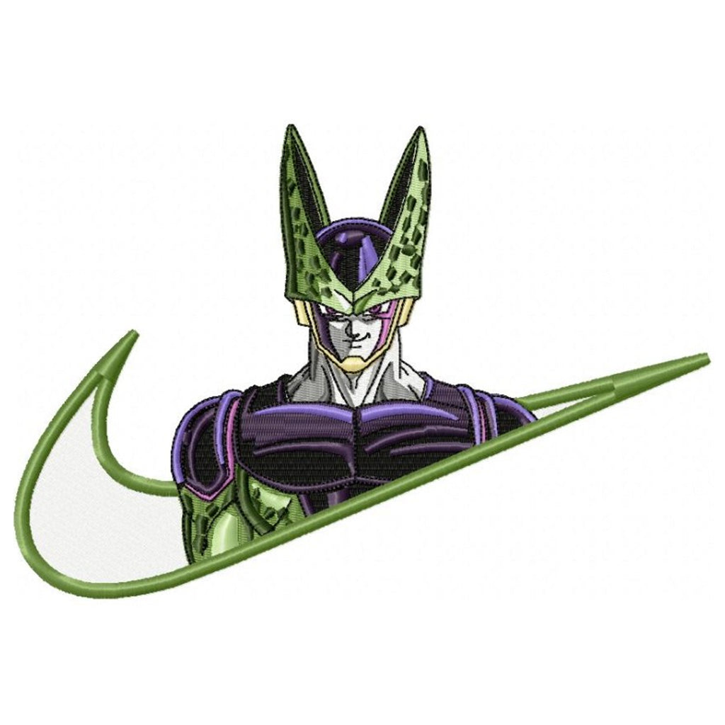 Perfect Cell x Nike Dragon Ball Anime Embroidery Design Template
