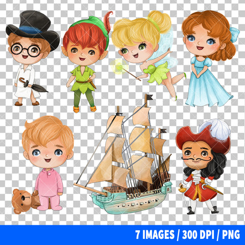 Peter Pan Clipart PNG Bundle #4