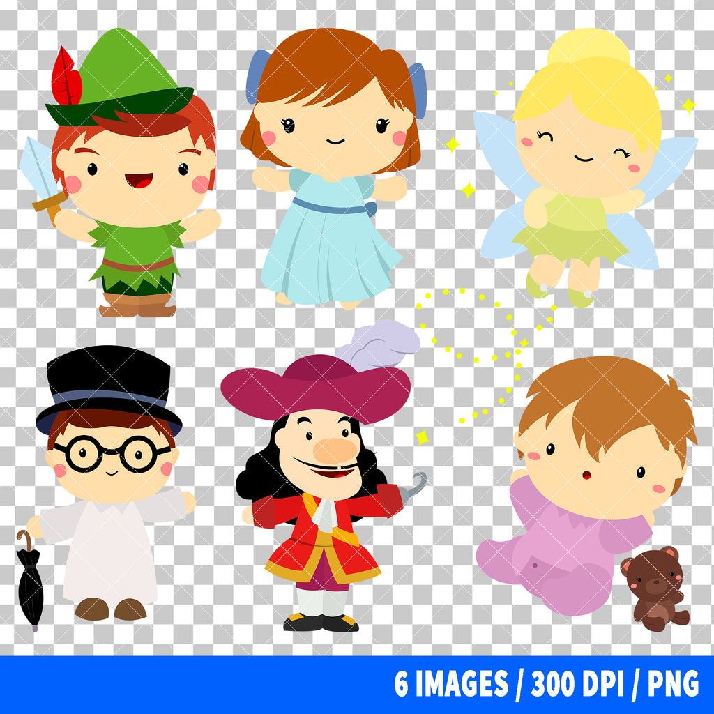Peter Pan Clipart PNG Bundle