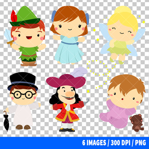 Peter Pan Clipart PNG Bundle