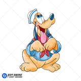 Pluto Disney Cruise Watercolor Clipart PNG Hand Drawn Illustration
