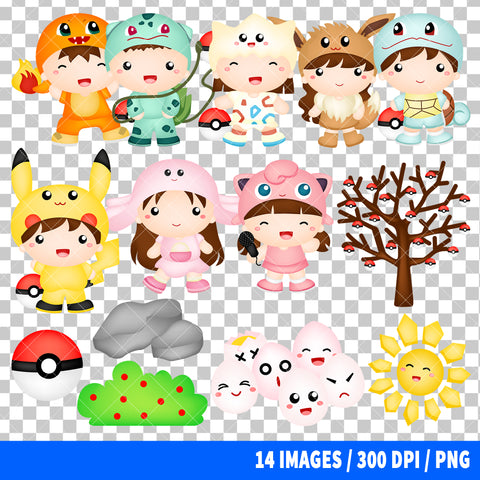 Pokemon Clipart PNG Bundle #3