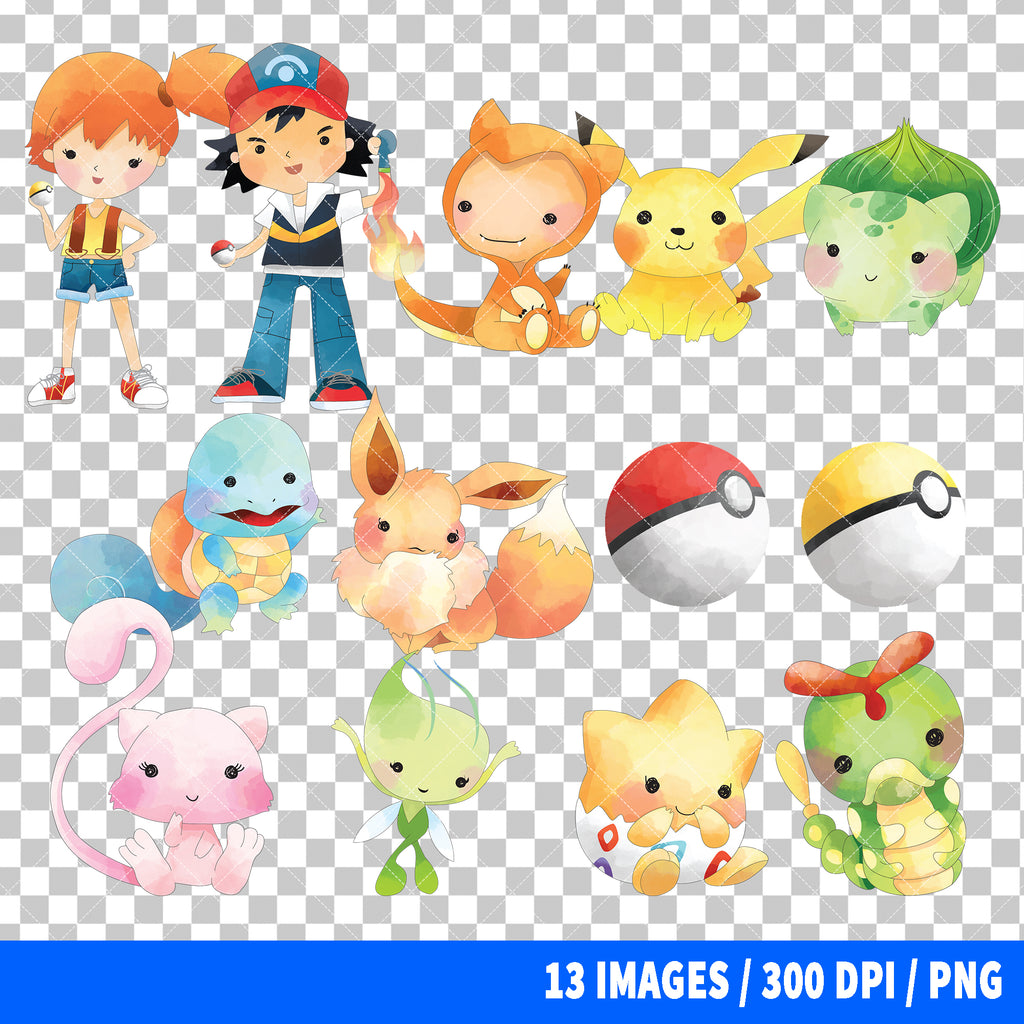 Pokemon Clipart PNG Bundle #4
