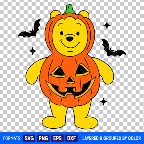 Pooh Halloween SVG Cut File for Cricut and Silhouette