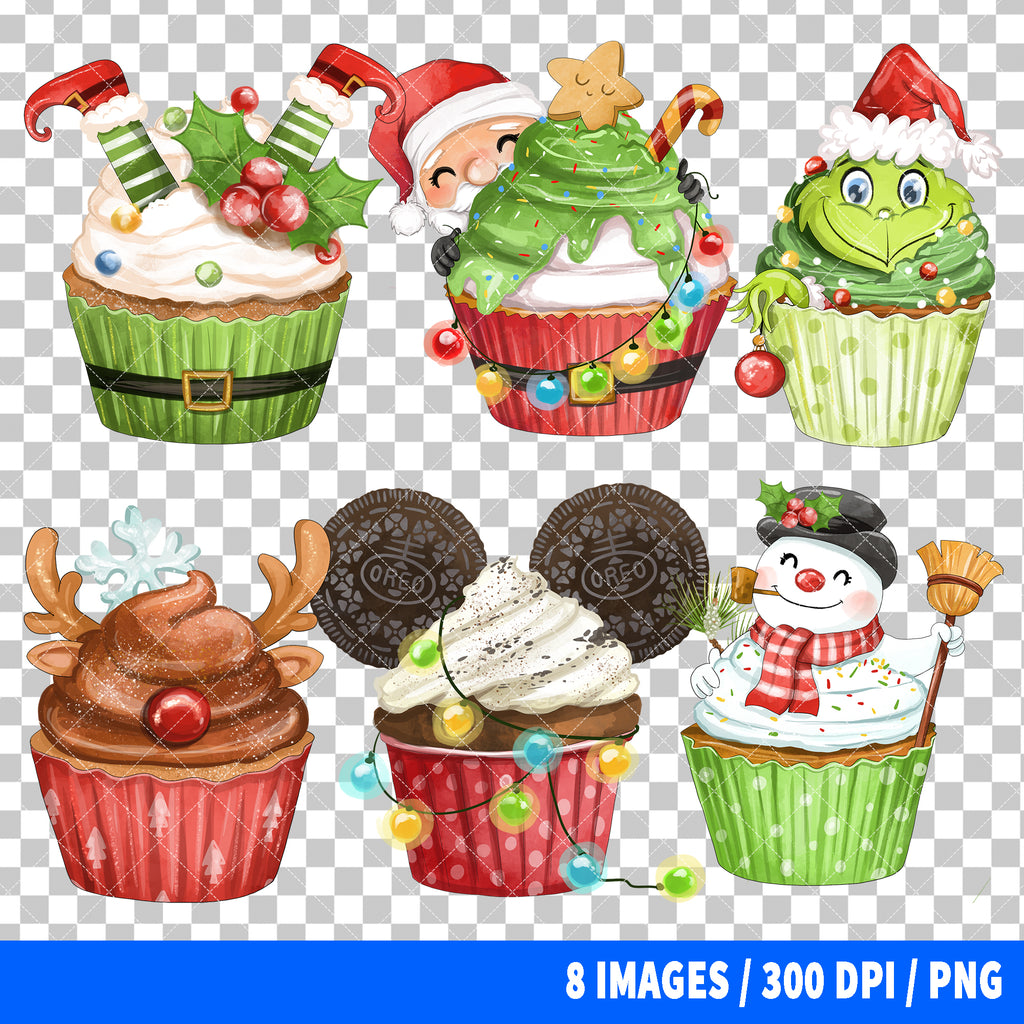 Popular Characters Christmas Clipart PNG Bundle #4
