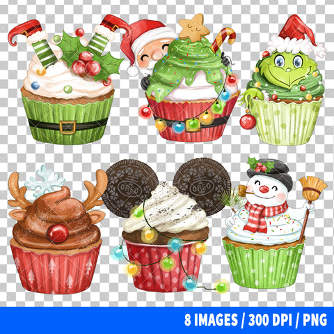 Popular Characters Christmas Clipart PNG Bundle #4