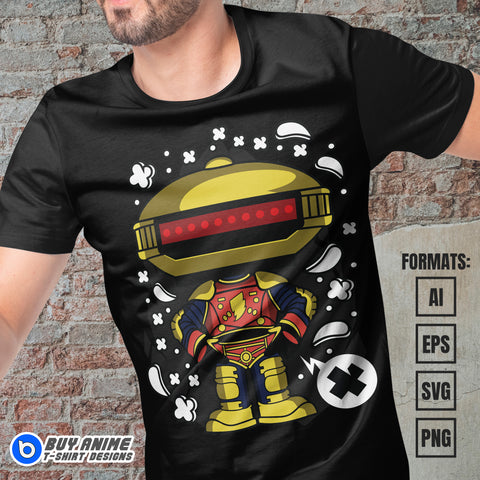 Premium Alpha 5 Power Rangers Funko Vector T-shirt Design Template