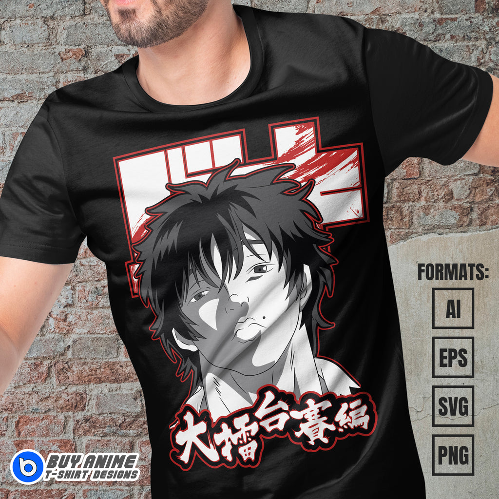 Premium Baki Hanma Anime Vector T-shirt Design Template #5