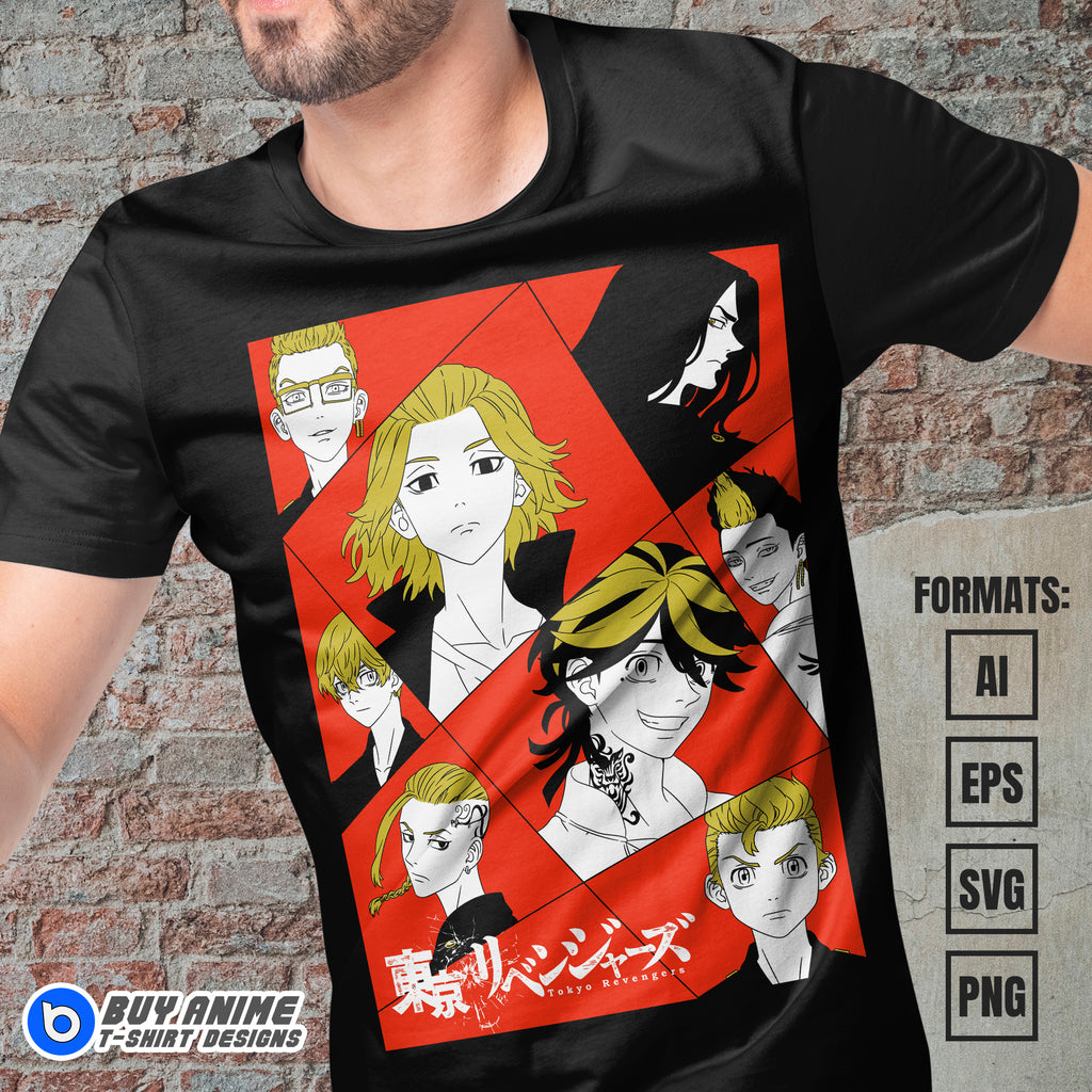 Premium Tokyo Revengers Anime Vector T-shirt Design Template #8