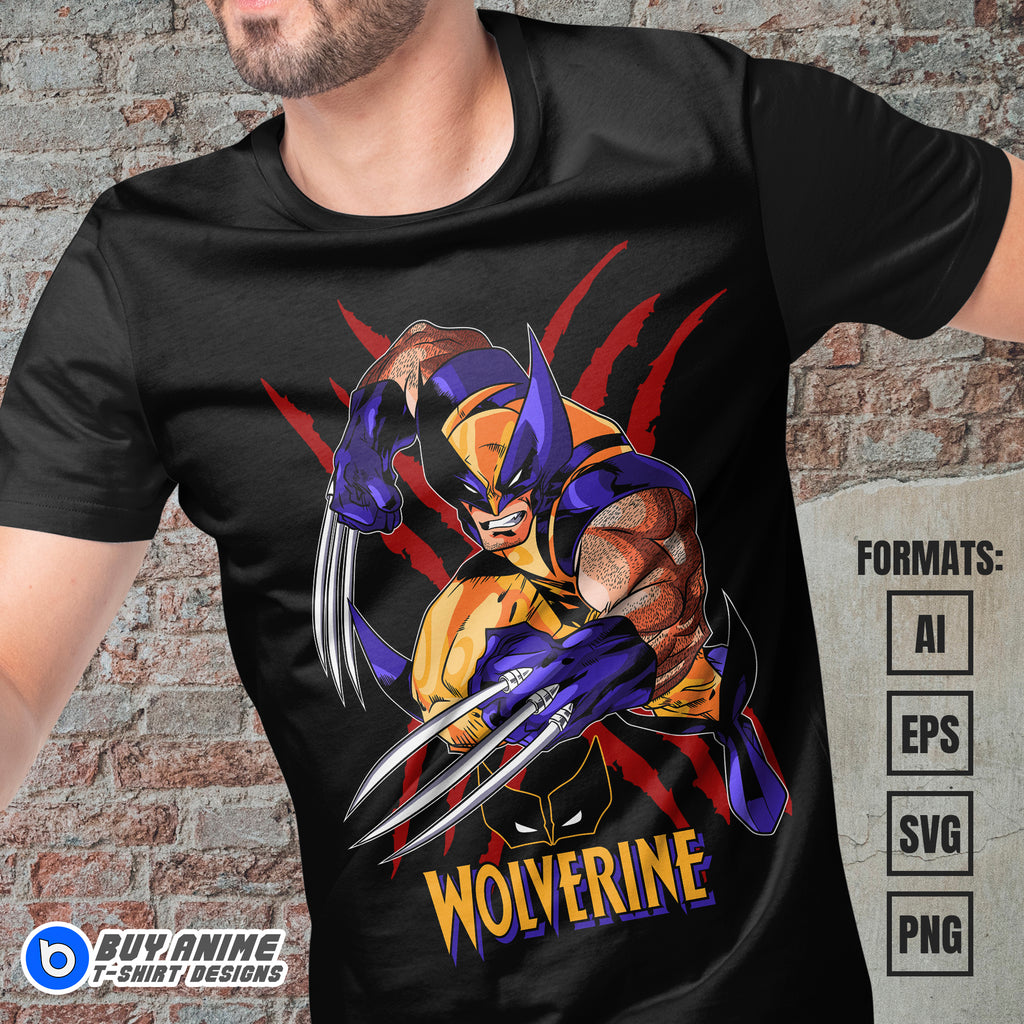 Premium Wolverine Vector T-shirt Design Template