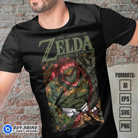 Premium Ganon Zelda Vector T-shirt Design Template