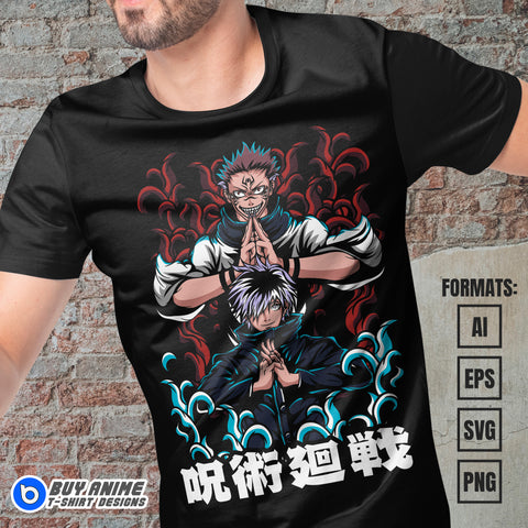 Premium Jujutsu Kaisen Anime Vector T-shirt Design Template #31