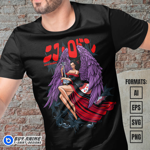 Premium One Piece Anime Vector T-shirt Design Template #4