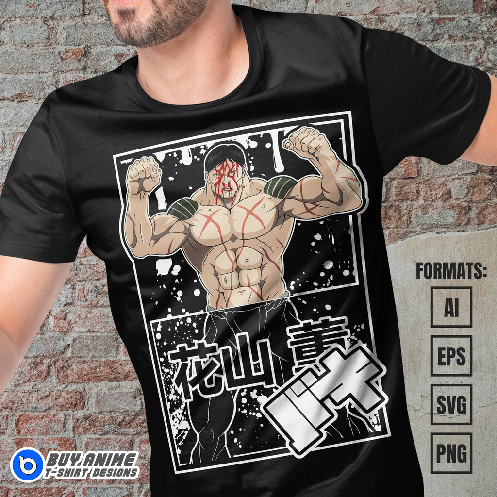 Premium Hanayama Baki Vector T-shirt Design Template