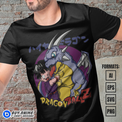 Premium Gohan Dragon Ball Anime Vector T-shirt Design Template