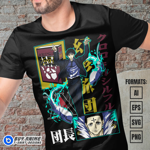Premium Chrollo Hunter x Hunter Anime Vector T-shirt Design Template #3