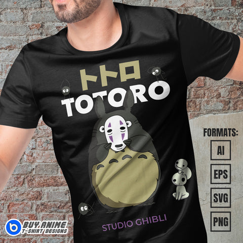 Premium My Neighbor Totoro Anime Vector T-shirt Design Template #2