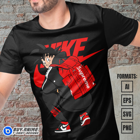 Premium Goku Dragon Ball Anime Vector T-shirt Design Template #5
