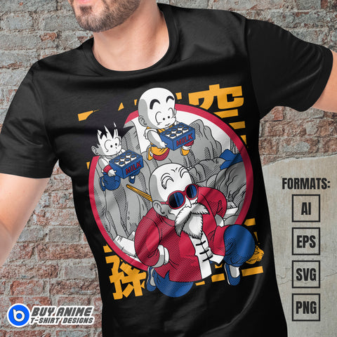 Premium Dragon Ball Anime Vector T-shirt Design Template #20