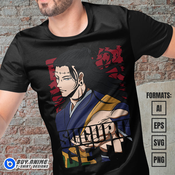 Premium Suguru Geto Jujutsu Kaisen Anime Vector T-shirt Design Templat ...