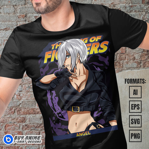 Angel The King Of Fighters Vector T-shirt Design Template