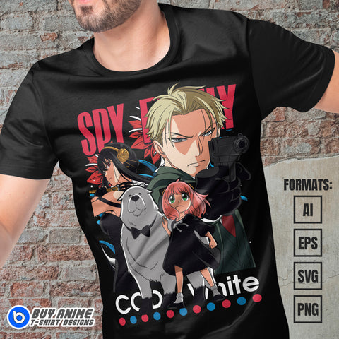 Premium Spy x Family Anime Vector T-shirt Design Template #7