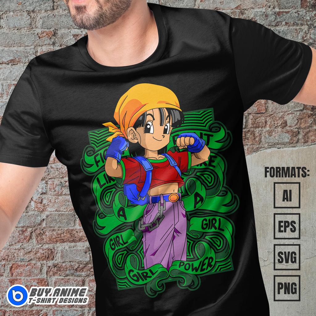 Premium Pan Dragon Ball Anime Vector T-shirt Design Template