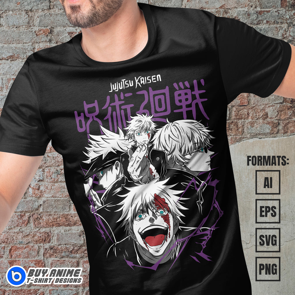 Premium Jujutsu Kaisen Anime Vector T-shirt Design Template #34