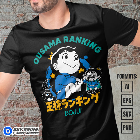 Premium Ranking of Kings Anime Vector T-shirt Design Template #4