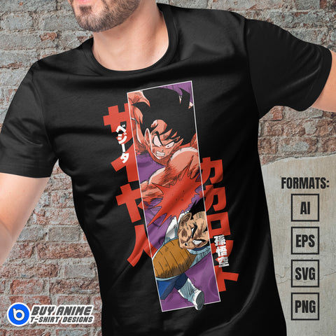 Premium Dragon Ball Anime Vector T-shirt Design Template #21