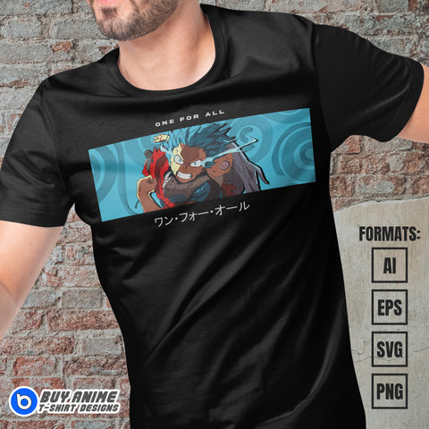 Premium My Hero Academia Anime Vector T-shirt Design Template #12