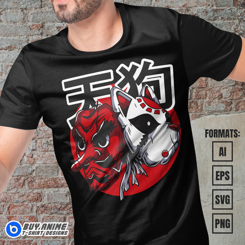 Premium Demon Slayer Anime Vector T-shirt Design Template #36