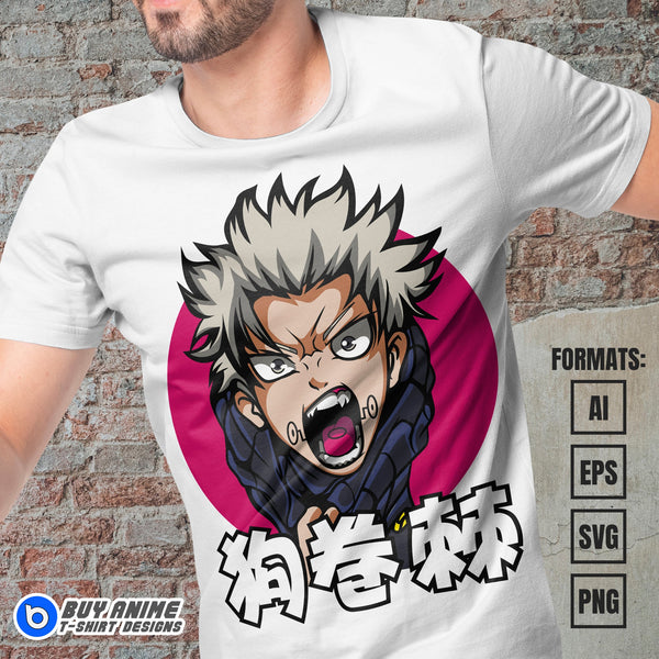 Toge Design Premium Inumaki Toge Jujutsu Kaisen Anime Vector T-shirt Design Templa ...
