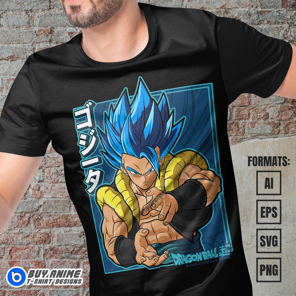 Premium Gogeta Dragon Ball Vector T-shirt Design Template #4
