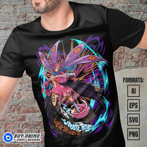 Premium Reiju Vinsmoke One Piece Anime Vector T-shirt Design Template ...