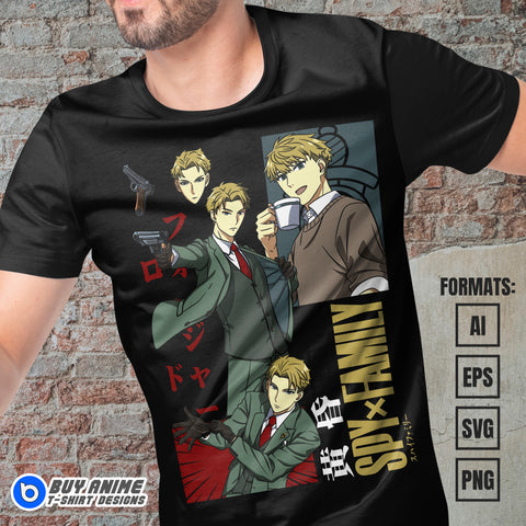 Premium Loid Forger Spy x Family Anime Vector T-shirt Design Template #3