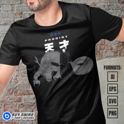 Suguru Geto Jujutsu Kaisen Anime Vector T-shirt Design Template #5