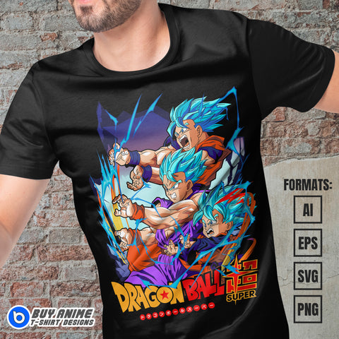 Premium Dragon Ball Anime Vector T-shirt Design Template #23