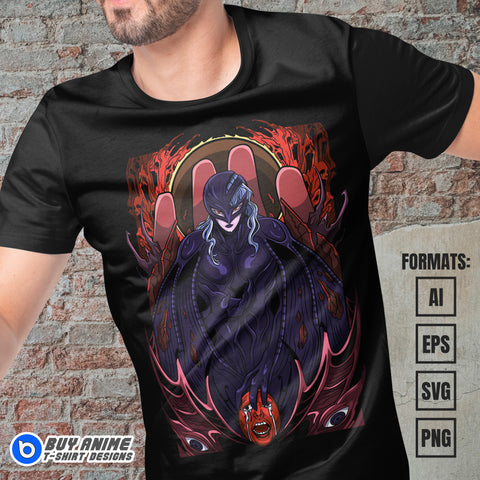 Premium Griffith Berserk Anime Vector T-shirt Design Template