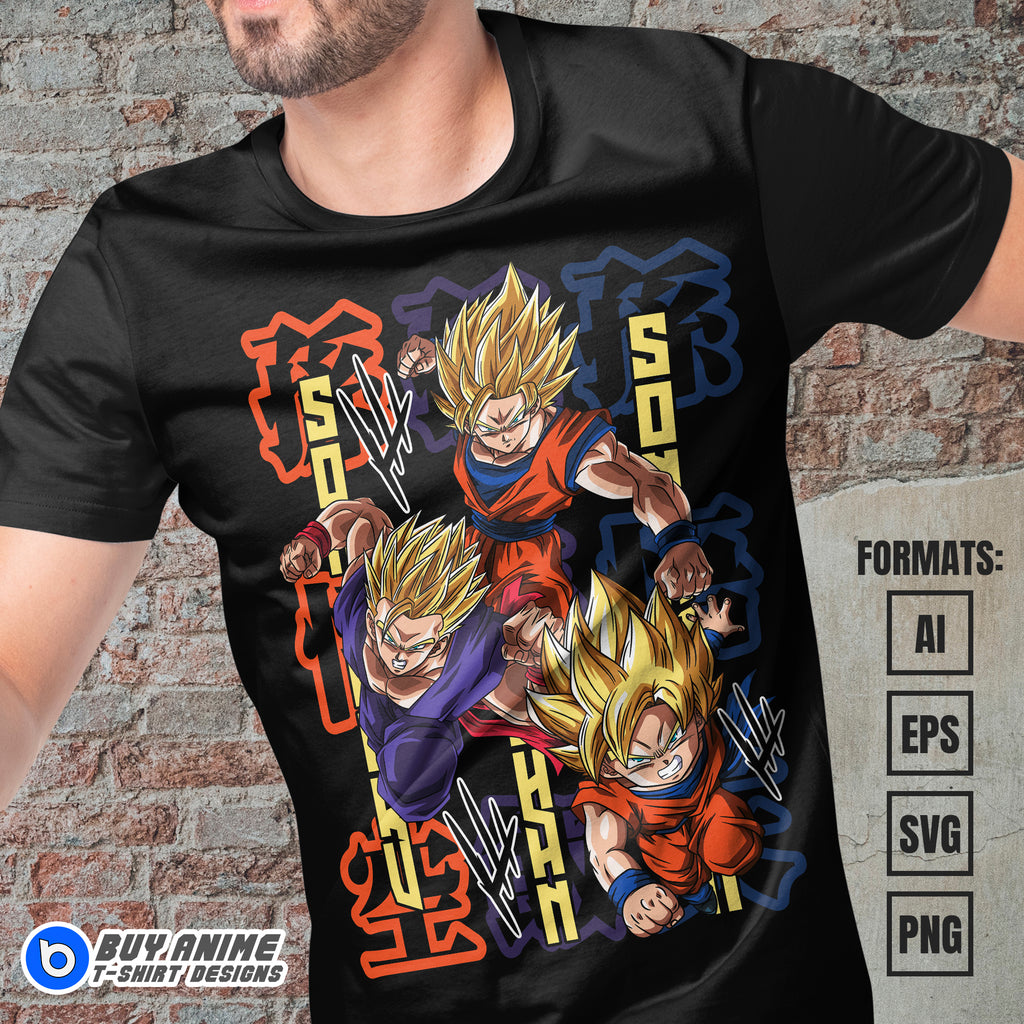 Premium Dragon Ball Anime Vector T-shirt Design Template #24