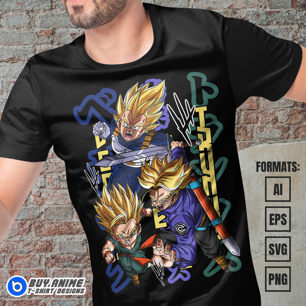 Premium Dragon Ball Anime Vector T-shirt Design Template #25