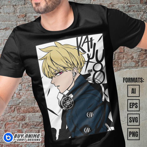 Premium Reno Ichikawa Kaiju No. 8 Anime Vector T-shirt Design Template