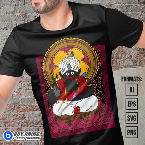 Premium Mr Popo Dragon Ball Anime Vector T-shirt Design Template