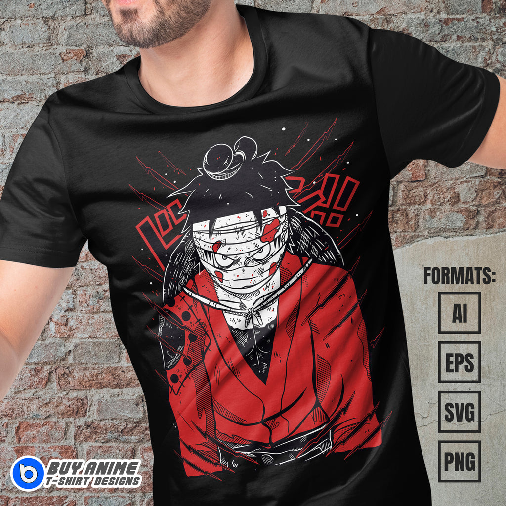 Premium Luffy One Piece Anime Vector T-shirt Design Template #29