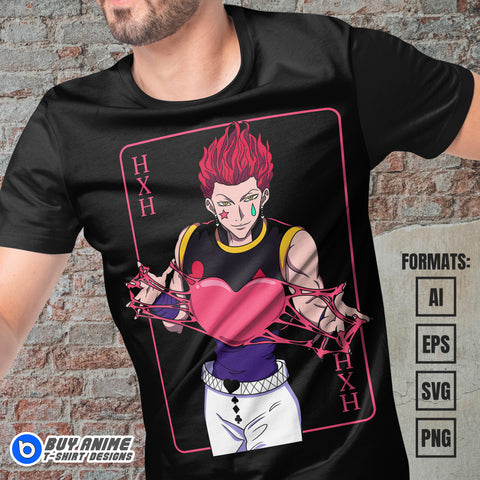 Premium Hisoka Hunter x Hunter Anime Vector T-shirt Design Template #3