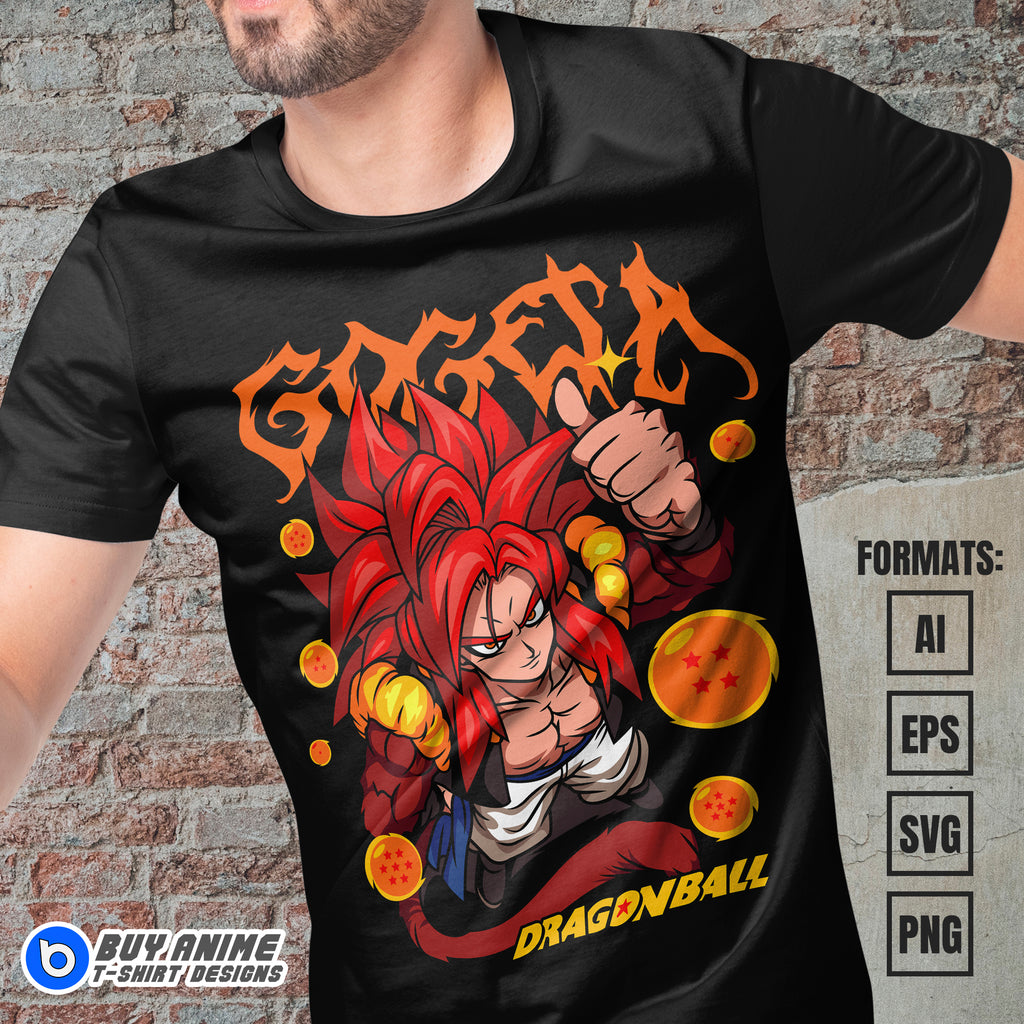 Premium Gogeta Dragon Ball Vector T-shirt Design Template #5