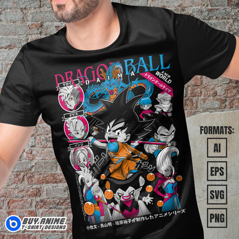 Premium Dragon Ball Daima Anime Vector T-shirt Design Template #2