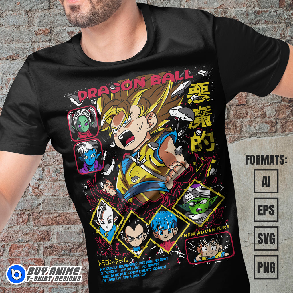 Premium Dragon Ball Daima Anime Vector T-shirt Design Template #3