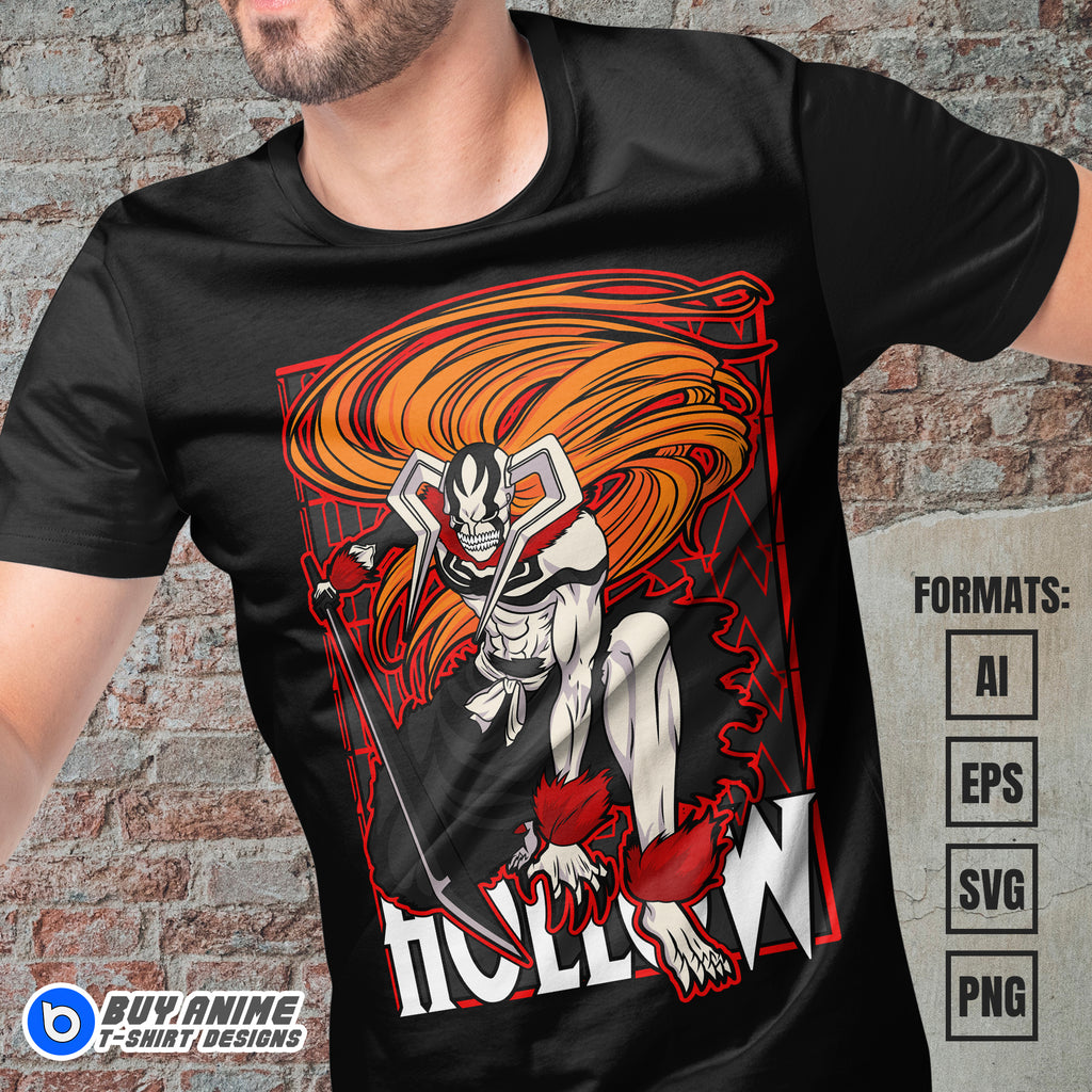 Premium Ichigo Kurosaki Bleach Anime Vector T-shirt Design Template #19