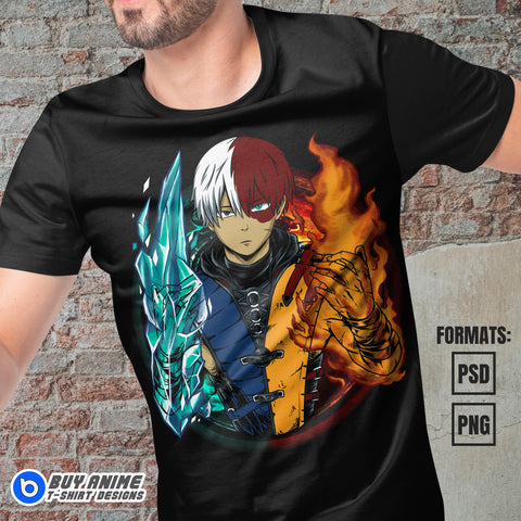 Premium My Hero Academia Anime Vector T-shirt Design Template #5